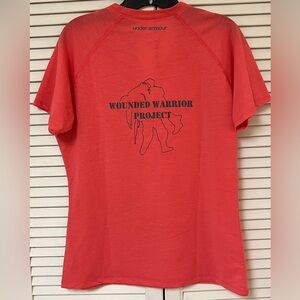 Under Armour Wounded Warrior Womens Pink Loose Heat Gear Tech Top - Large - VGUC